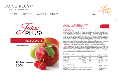 Soft Chewables med Frukt & Grønnsaksblanding (Healthy Starts 4-17)